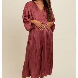 Pinkblush satin dress